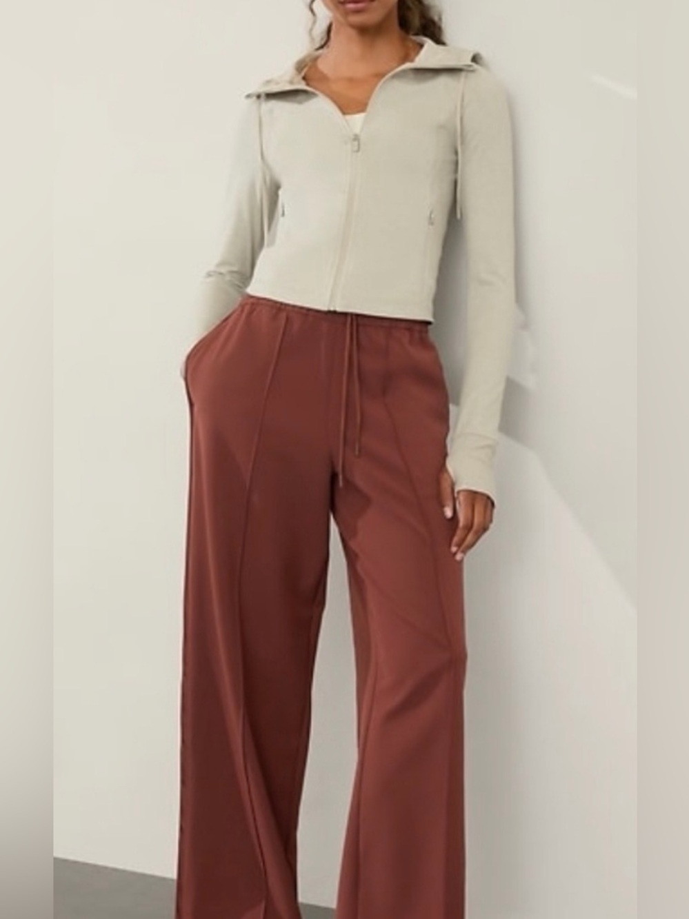 ATHLETA Endeavor High Rise Rust Wide-Leg Women's Pants Size Medium